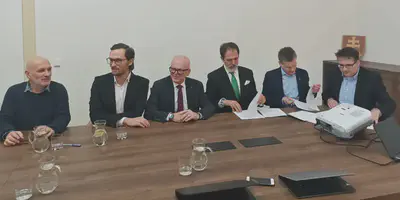 From left to right: Ľubomír Burgr, Chariman of the Board (SOZA); [Dr James Edwards](https://music.dataobservatory.eu/authors/james_edwards/) Open Music Europe program director; Ferdinand Daňo, rector of EUBA; Rado Kutaš, state secretary; Tomaš Mikš, SOZA; [Daniel Antal](https://reprex.nl/author/daniel-antal/), co-founder of Reprex. Photo: [Dominika Semaňáková](https://music.dataobservatory.eu/authors/dominika_semanakova/).